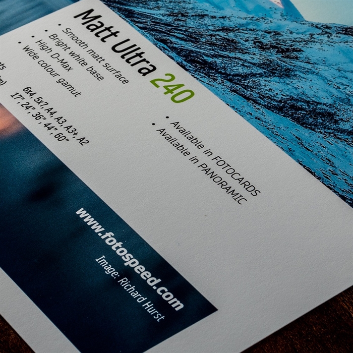 Fotospeed Matt Ultra 240 g/m² - 8x10, 100 fogli