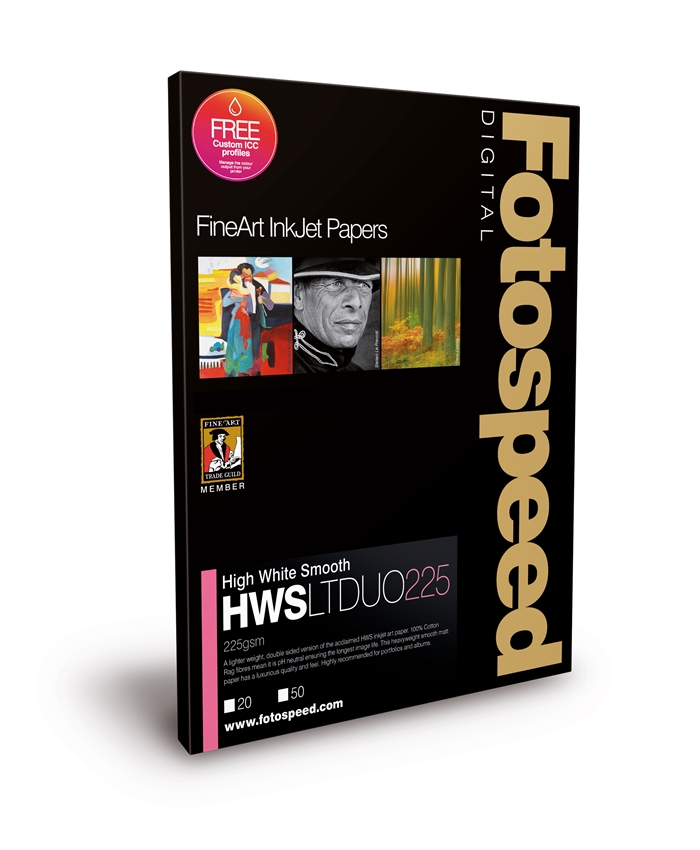 Fotospeed High White Smooth LITE DUO 225 g/m² - A3, 25 fogli
